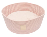 FuzzYard Life Rope Basket Bed - Soft Blush